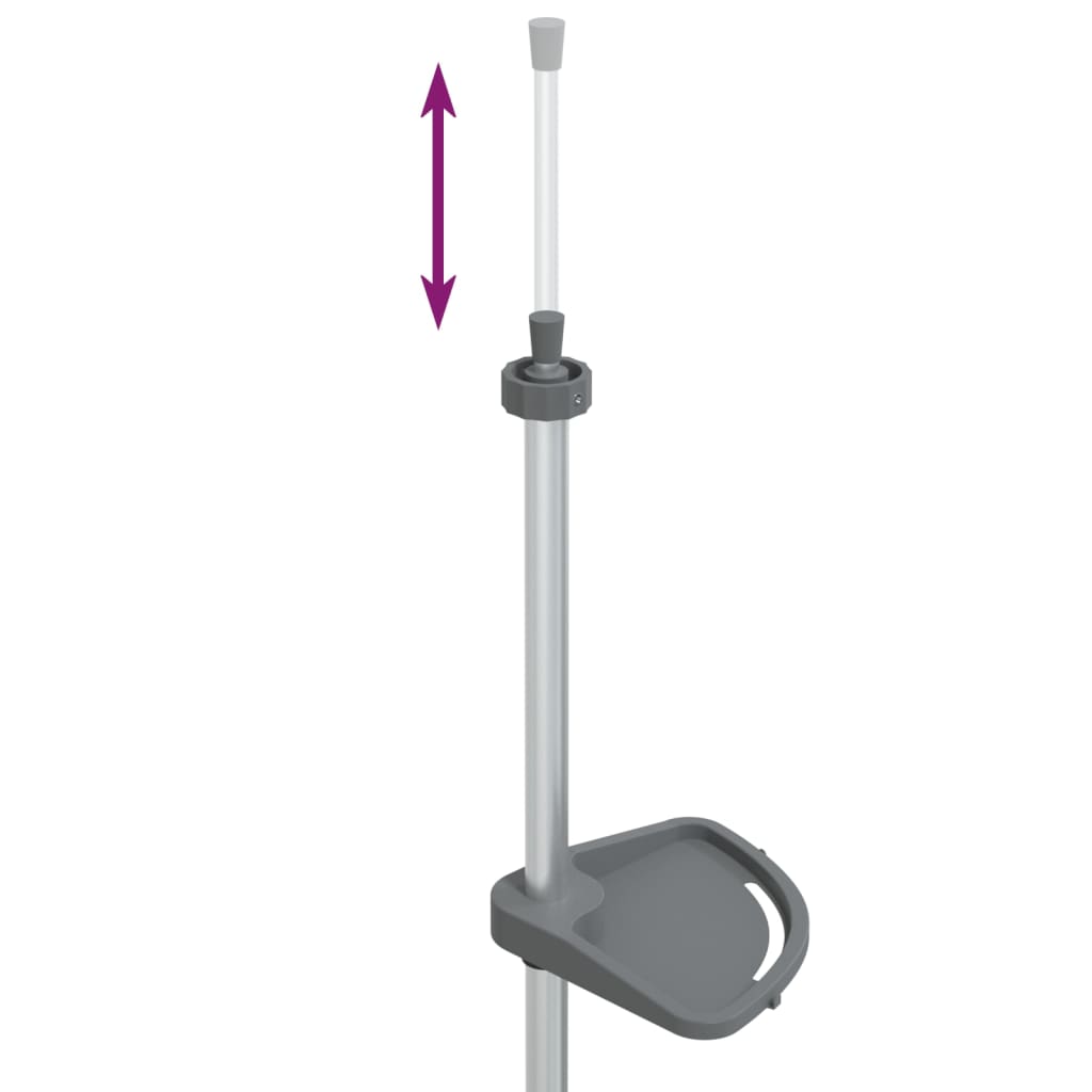 Telescopic corner shelf 4 levels silver aluminum