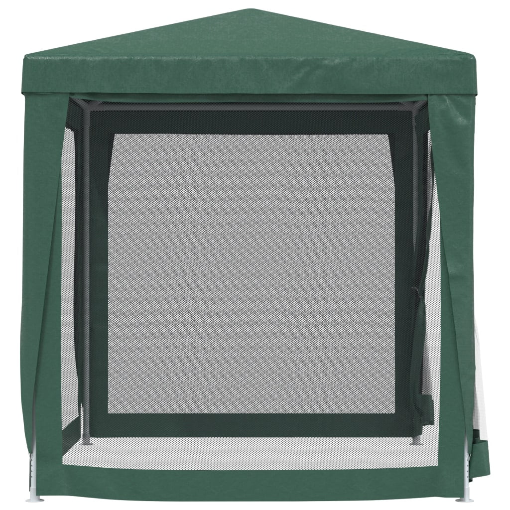 Tente de réception avec 4 parois latérales en filet vert 2x2 m HDPE