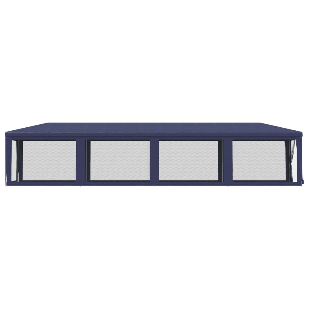 Party tent with 10 mesh side walls blue 3x12 m HDPE