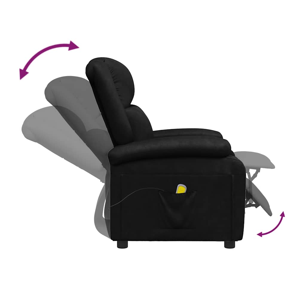 Fauteuil de massage simili cuir noir