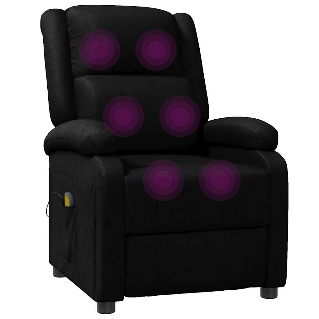 Fauteuil de massage simili cuir noir