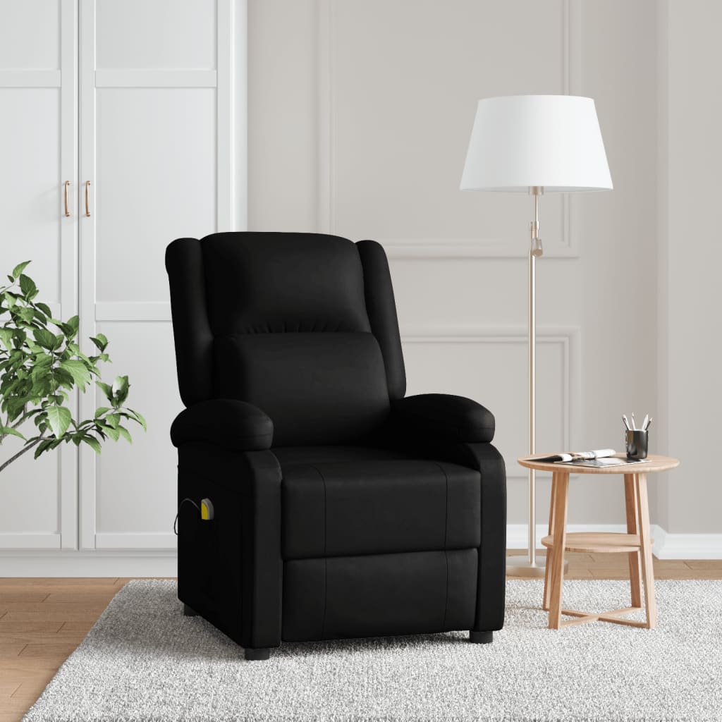 Fauteuil de massage simili cuir noir