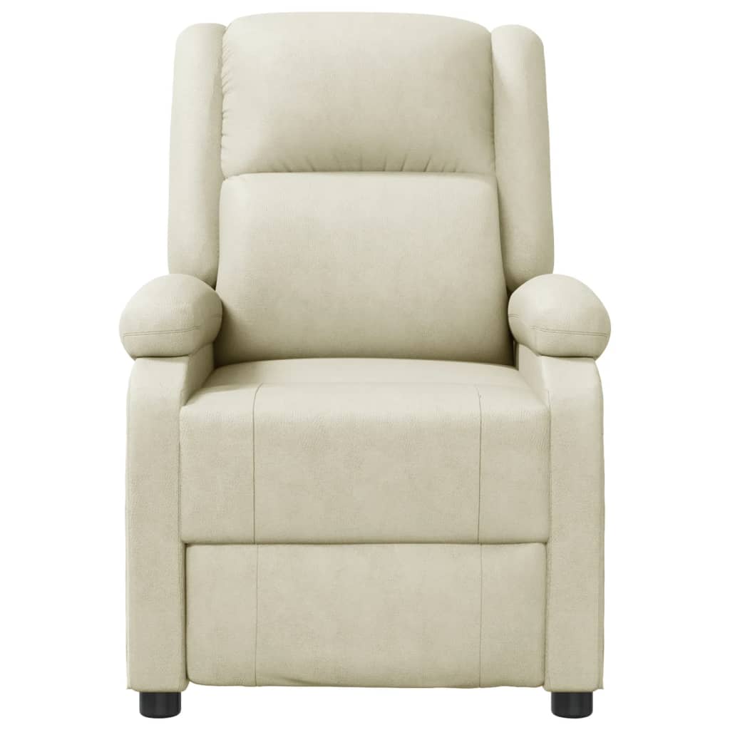 Fauteuil de massage simili cuir crème