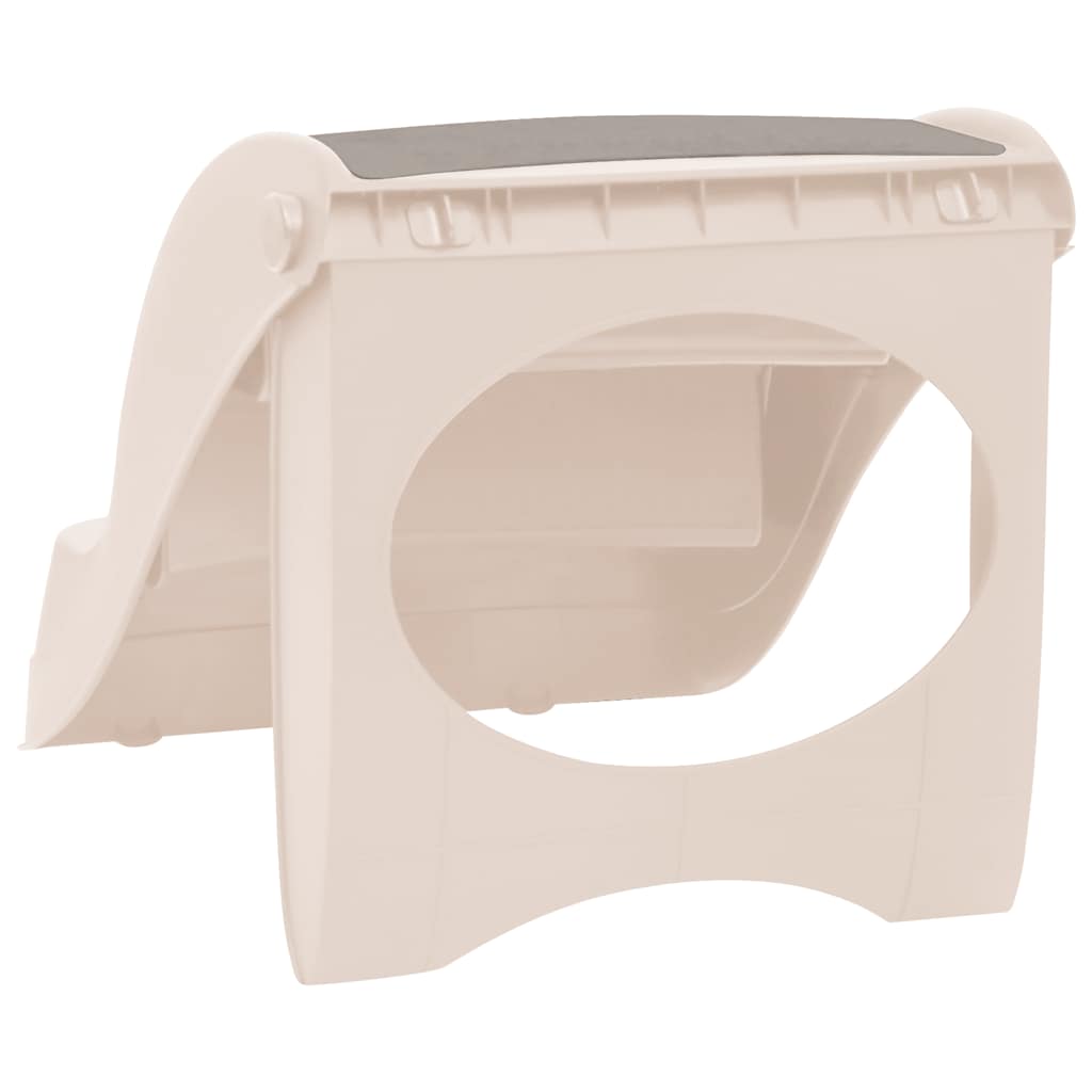 Escalier pour chien 3 marches, pliable, couleur crème, 50 x 38 x 38 cm, plastique