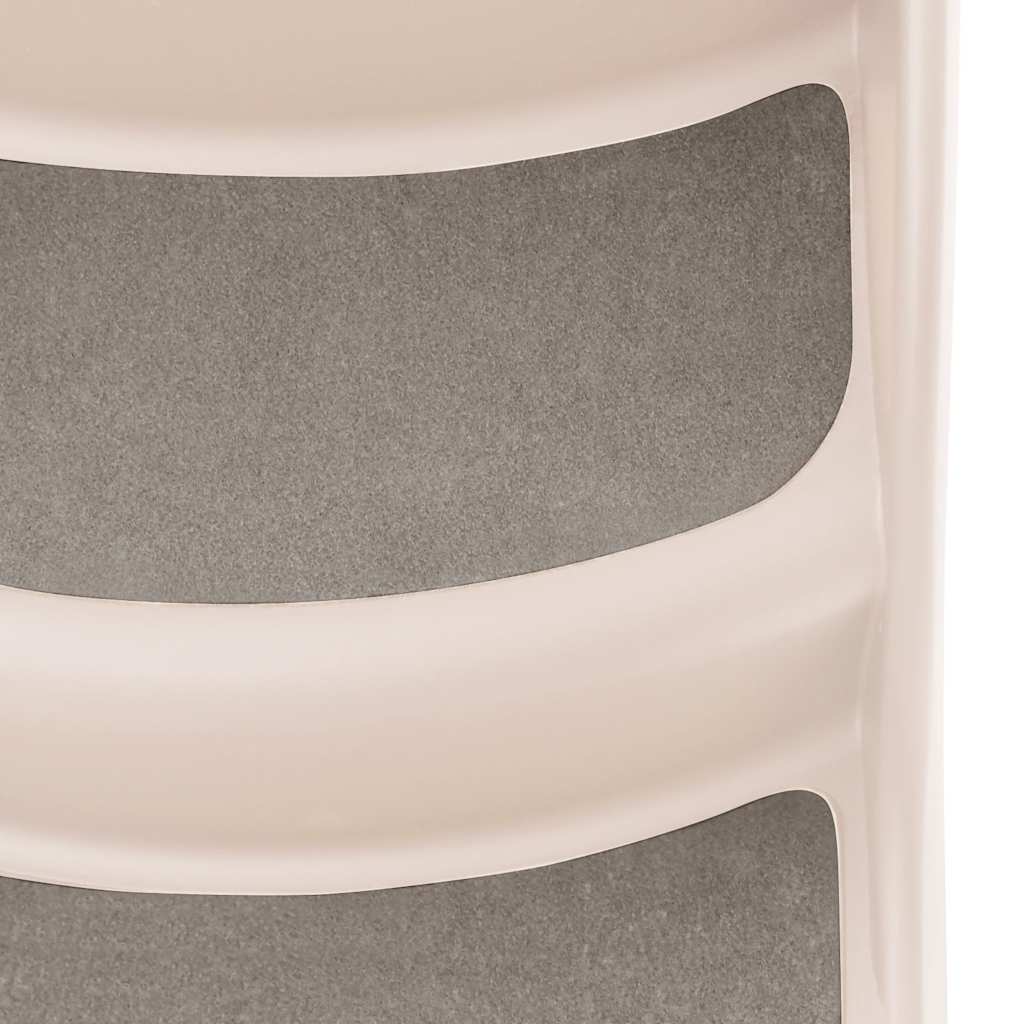 Escalier pour chien 3 marches, pliable, couleur crème, 50 x 38 x 38 cm, plastique