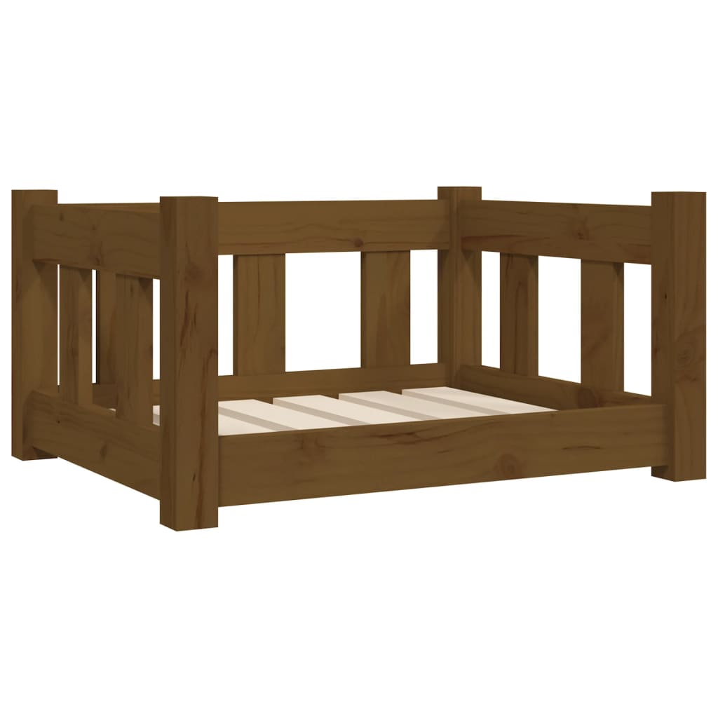 Panier pour chien marron 55,5x45,5x28 cm en pin massif
