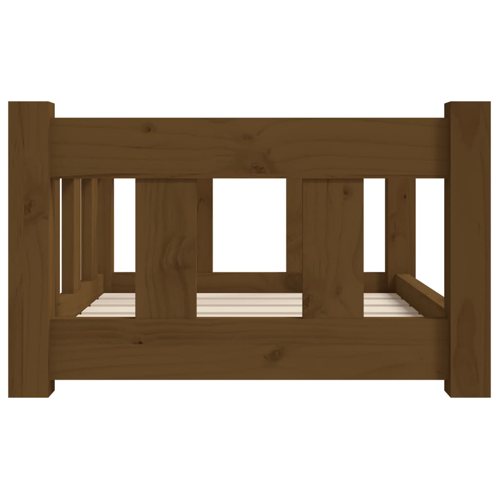 Panier pour chien marron 55,5x45,5x28 cm en pin massif