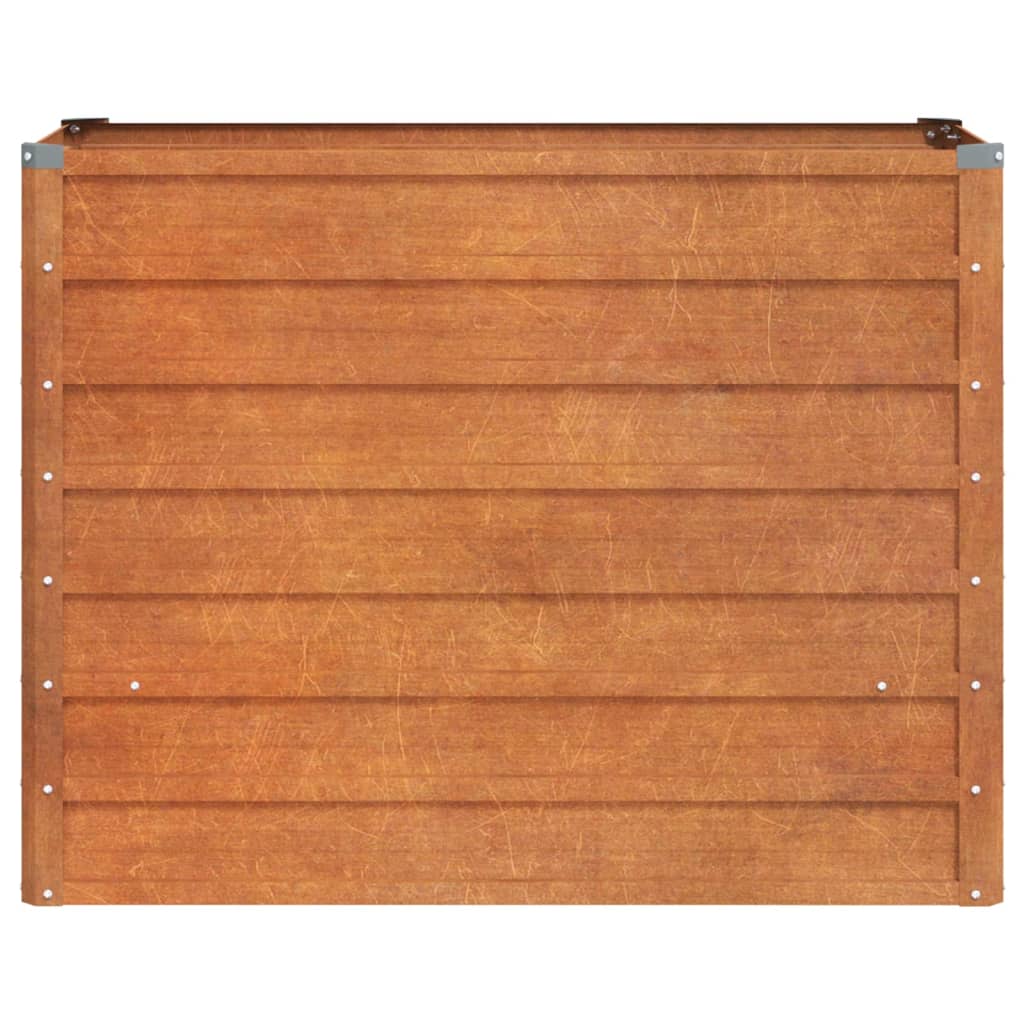 Jardinière surélevée rouillée 100x40x77 cm en acier Corten