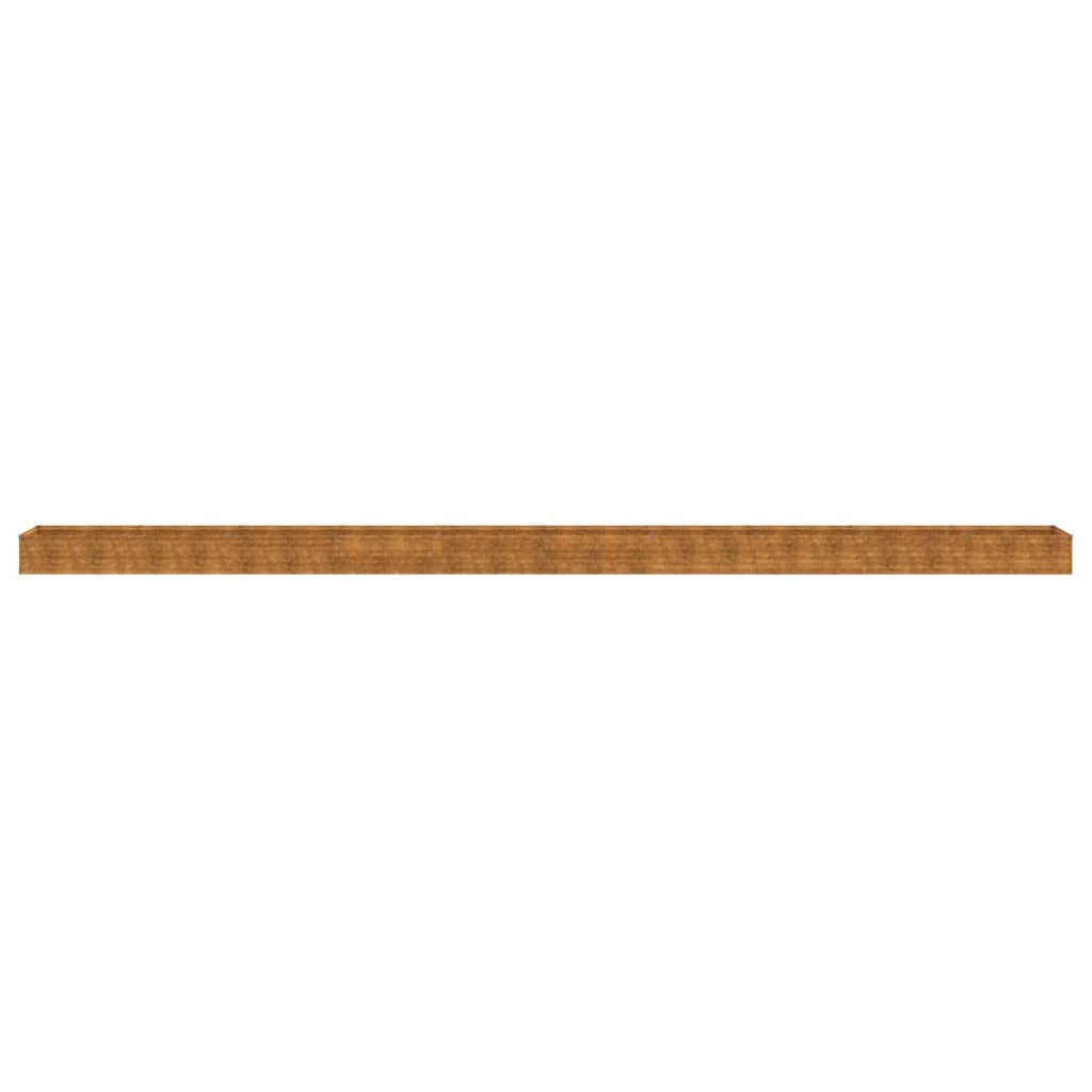 Jardinière surélevée 960x50x36 cm en acier Corten