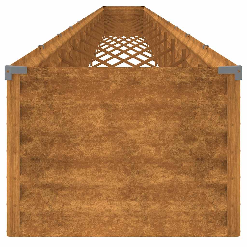 Jardinière surélevée 1152x50x36 cm en acier Corten