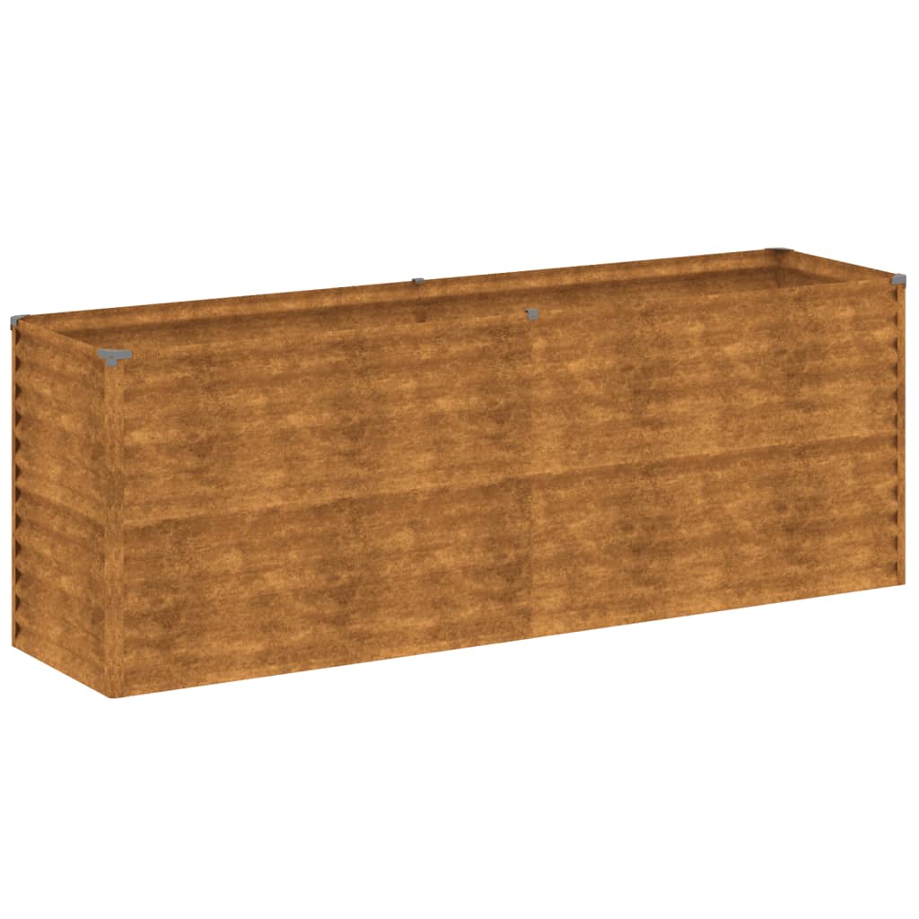 Jardinière surélevée 196x50x69 cm en acier Corten