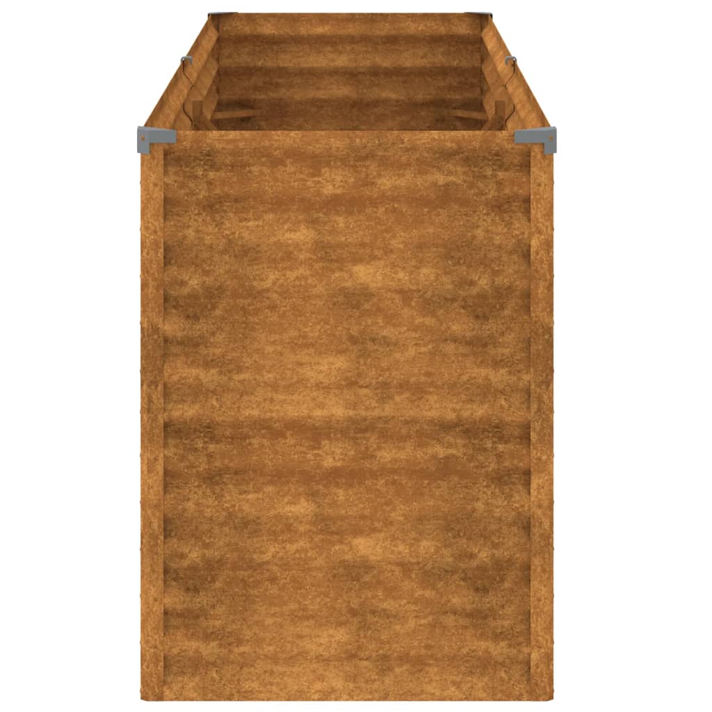 Jardinière surélevée 196x50x69 cm en acier Corten