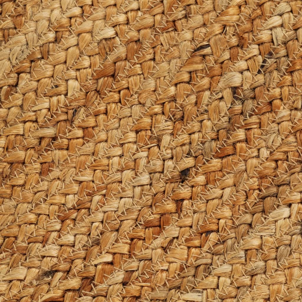 Teppich Geflochten mit Quasten 120 cm Jute Rund