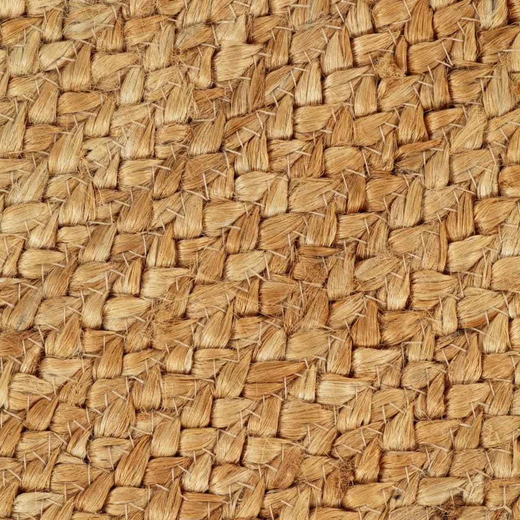 Teppich Geflochten mit Fransen 180 cm Jute Rund