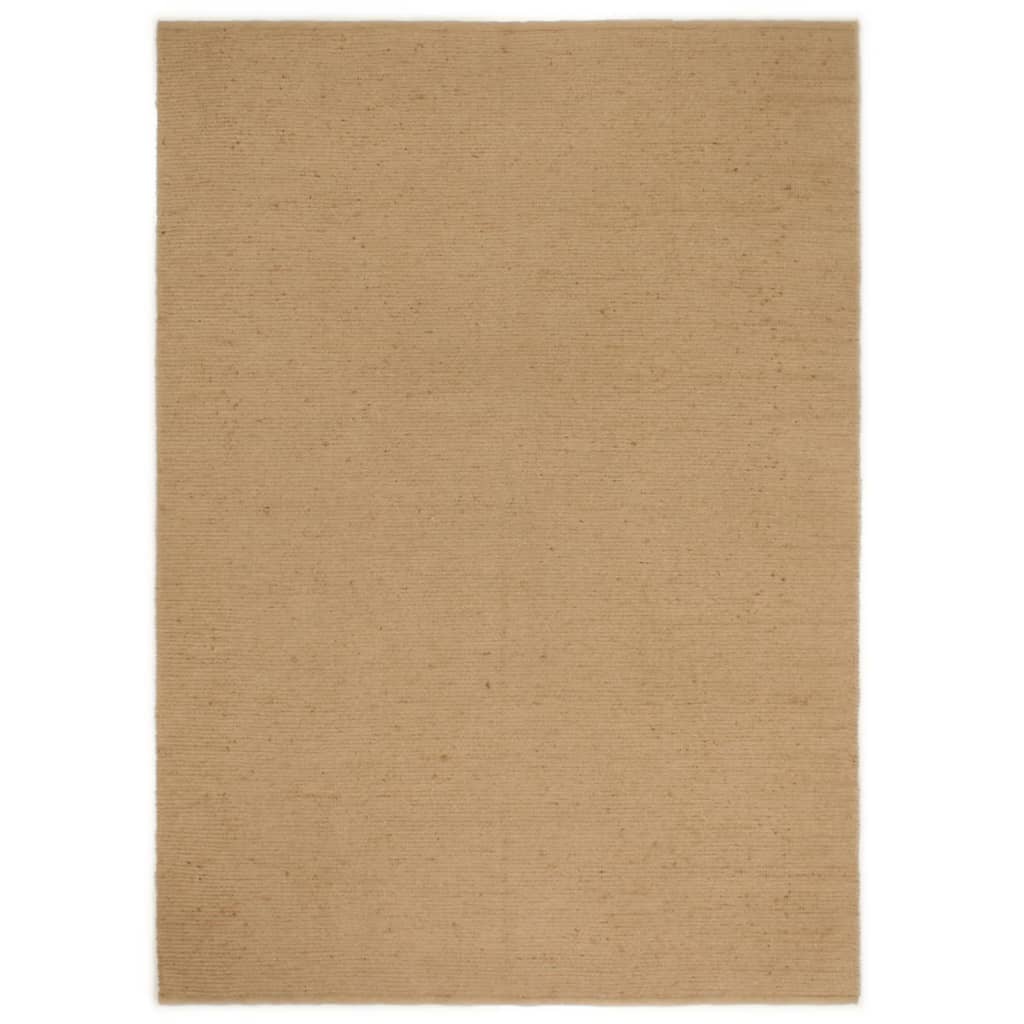 Loop pile rug handmade 160x230 cm jute and cotton