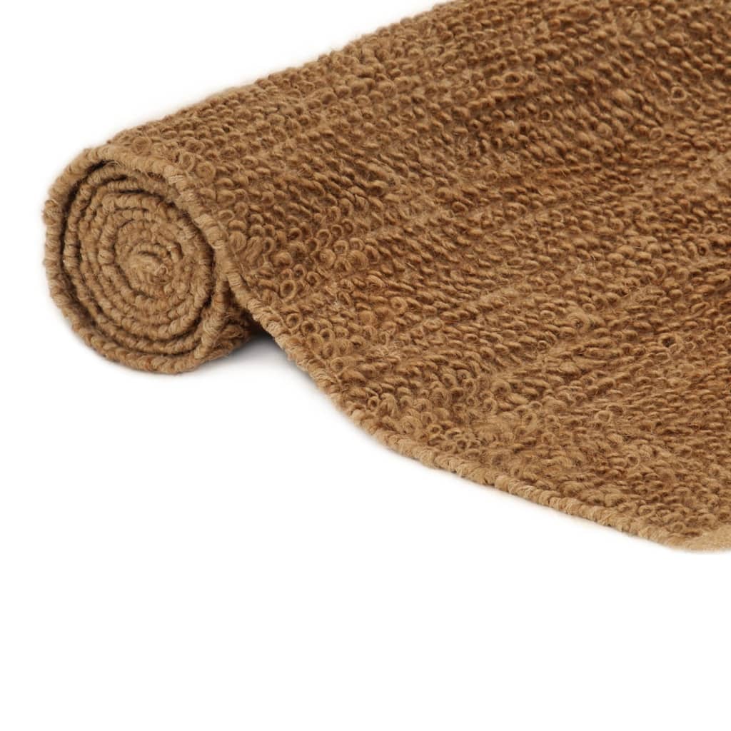 Loop pile rug handmade 160x230 cm jute and cotton
