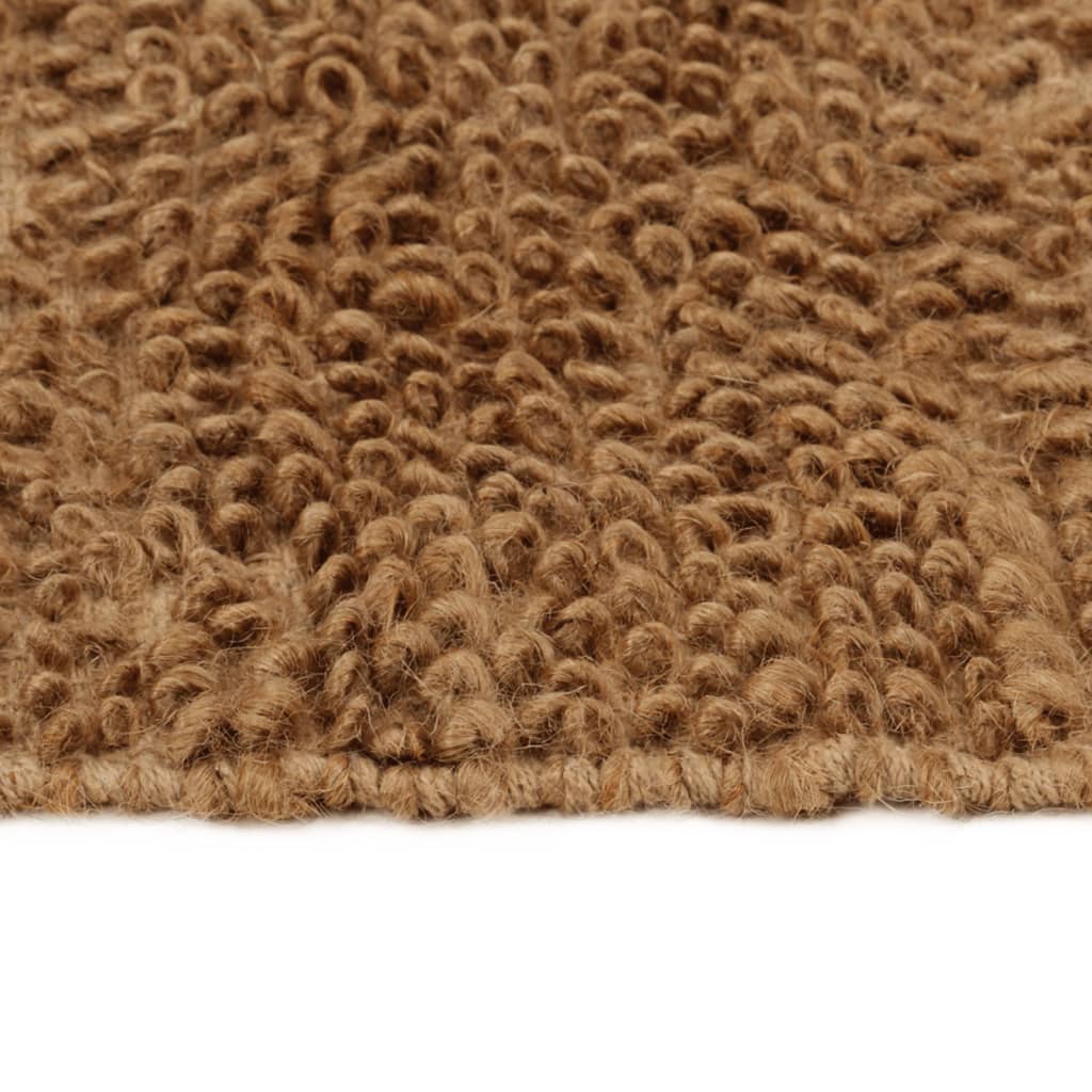 Loop pile rug handmade 160x230 cm jute and cotton