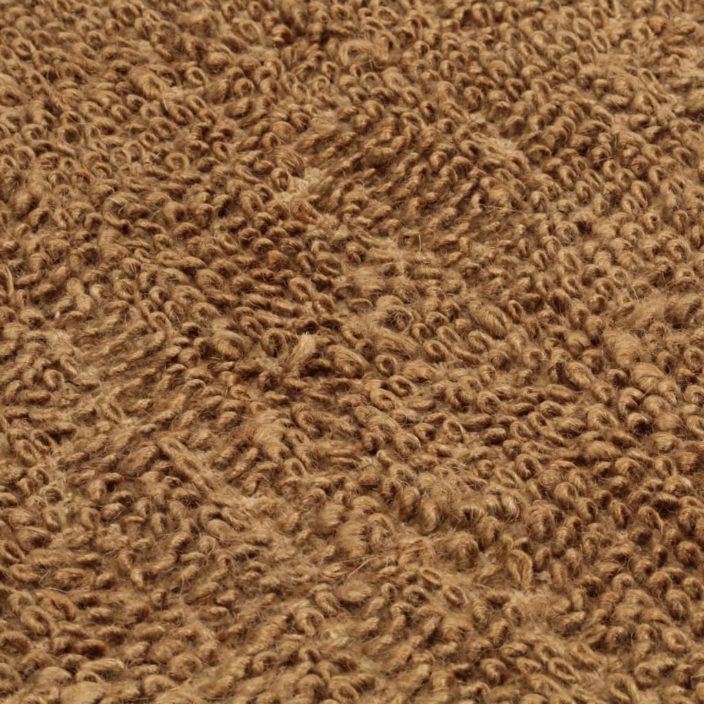 Loop pile rug handmade 160x230 cm jute and cotton
