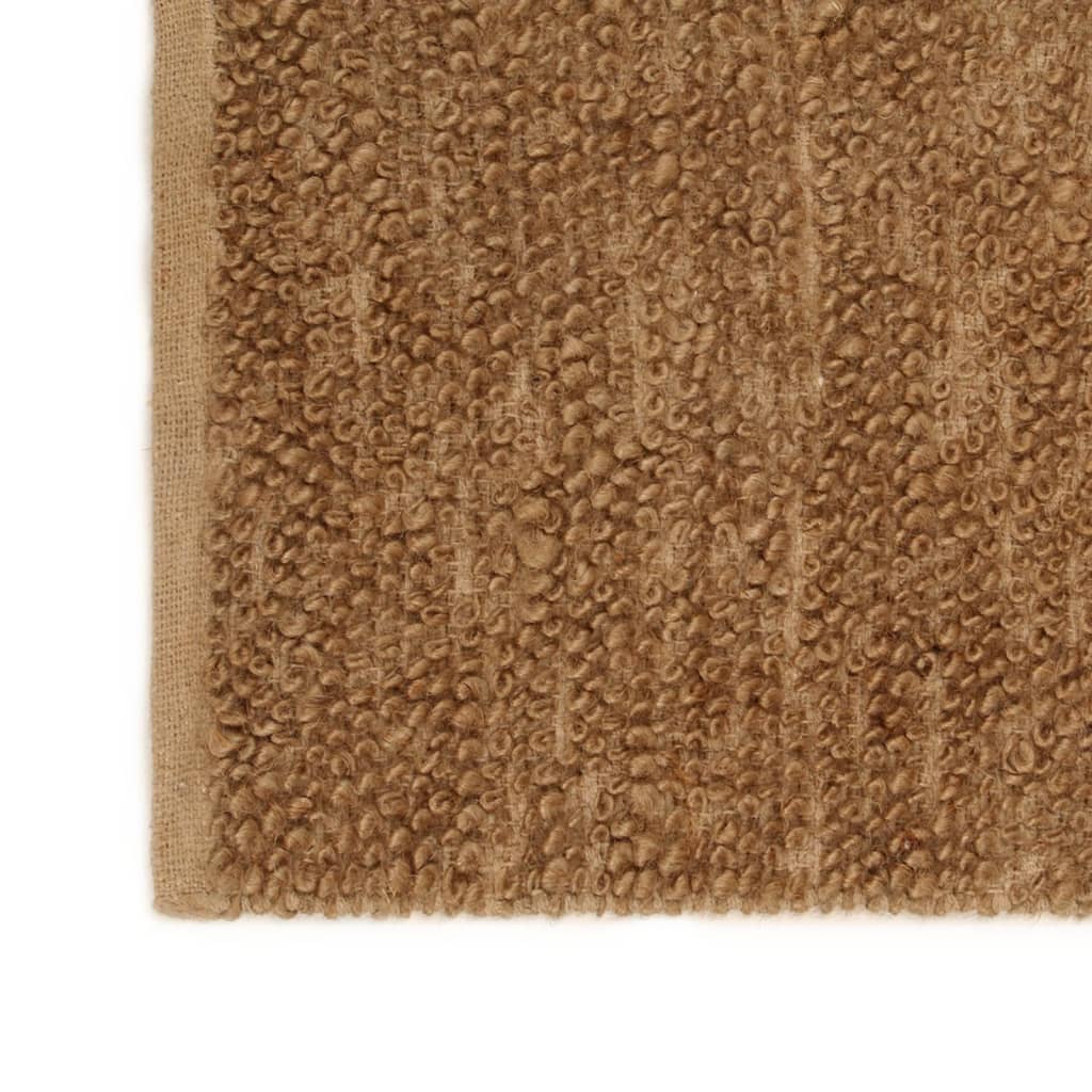 Loop pile rug handmade 160x230 cm jute and cotton