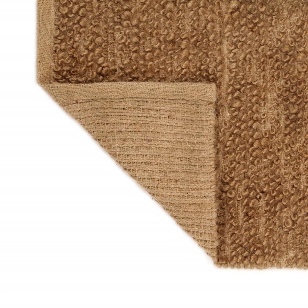 Loop pile rug handmade 160x230 cm jute and cotton