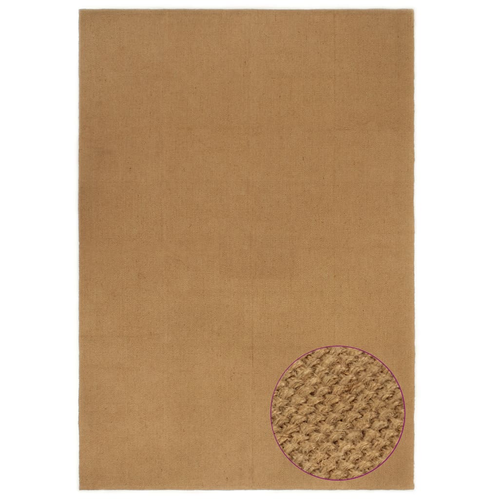 Teppich 120x180 cm Jute Rechteckig