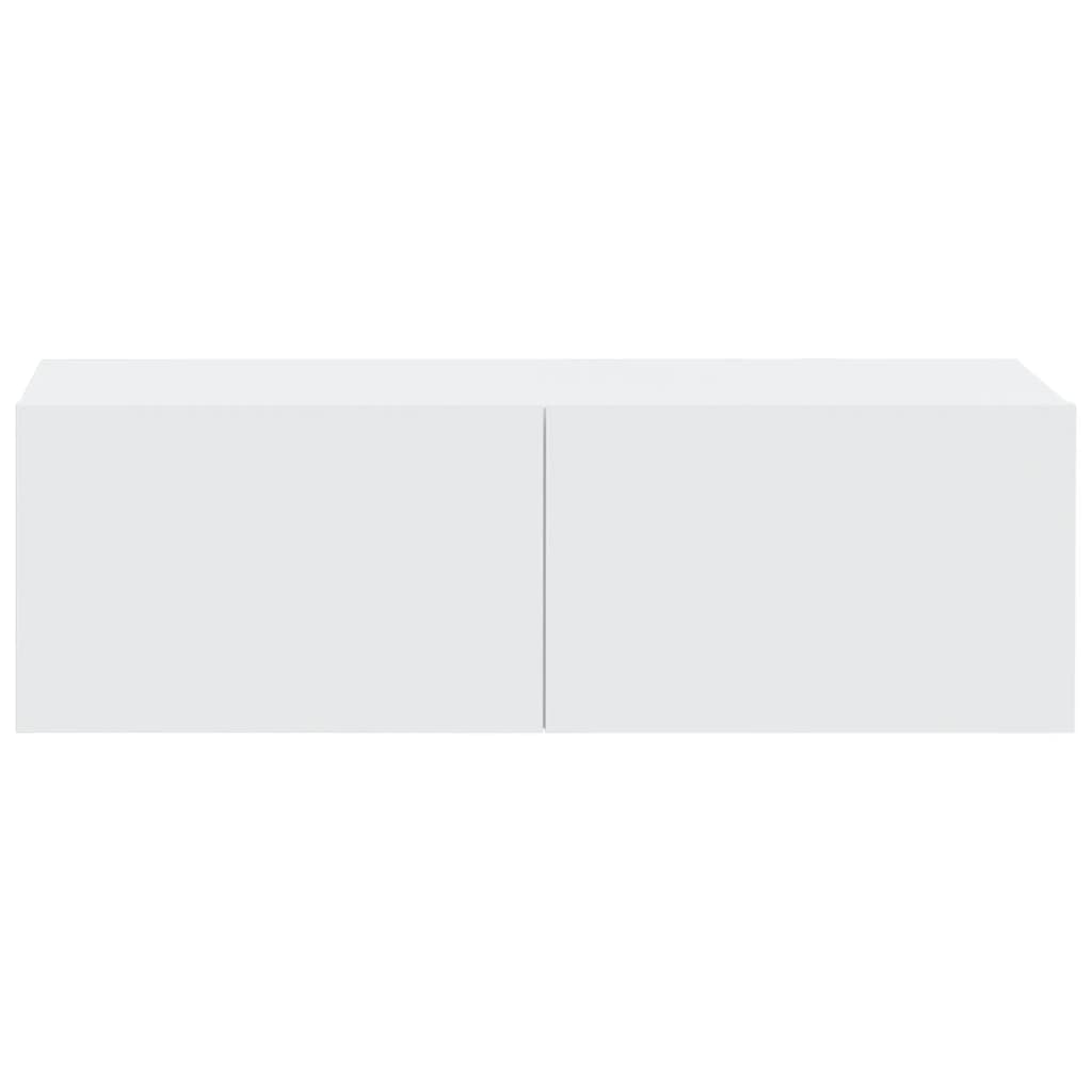 Meubles muraux TV 2 pièces blanc 100x30x30 cm matériau bois