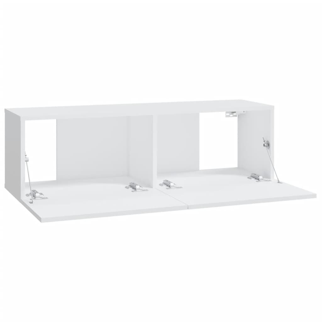 Meubles muraux TV 2 pièces blanc 100x30x30 cm matériau bois