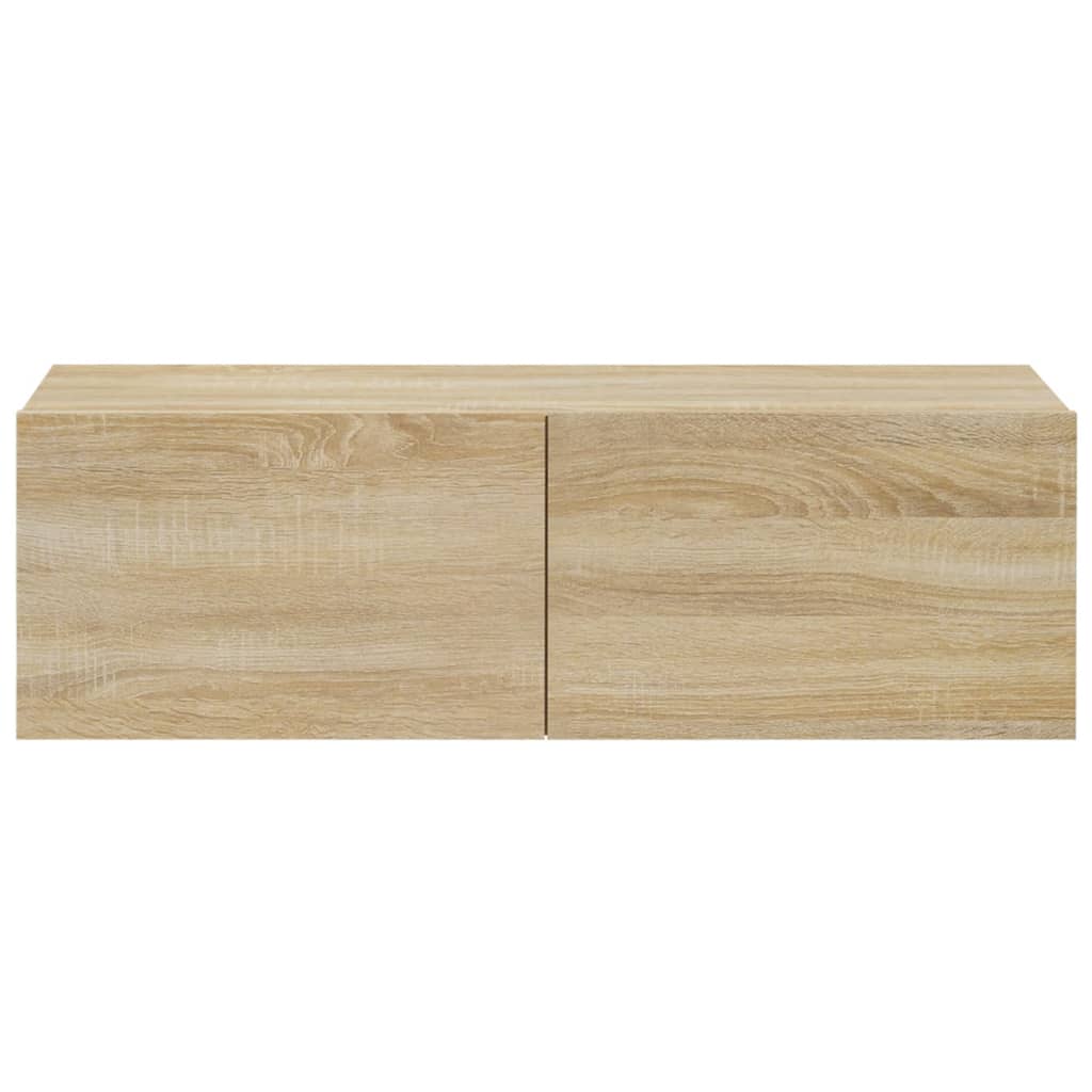 Armoires murales TV 2 pcs. Chêne Sonoma 100x30x30 cm matériau bois