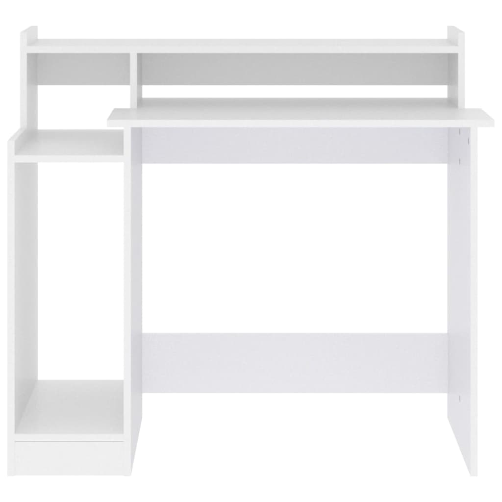 Desk with LEDs White 97x45x90 cm Wood Material