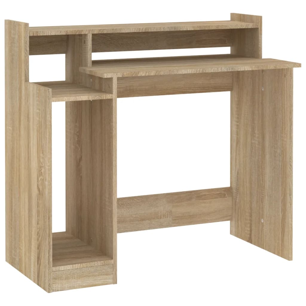 Desk with LEDs Sonoma oak 97x45x90 cm wood material