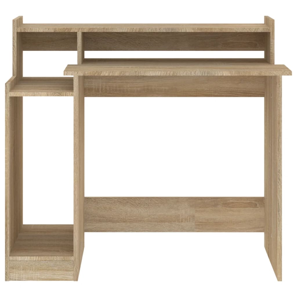 Desk with LEDs Sonoma oak 97x45x90 cm wood material