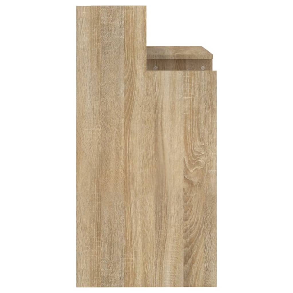 Desk with LEDs Sonoma oak 97x45x90 cm wood material