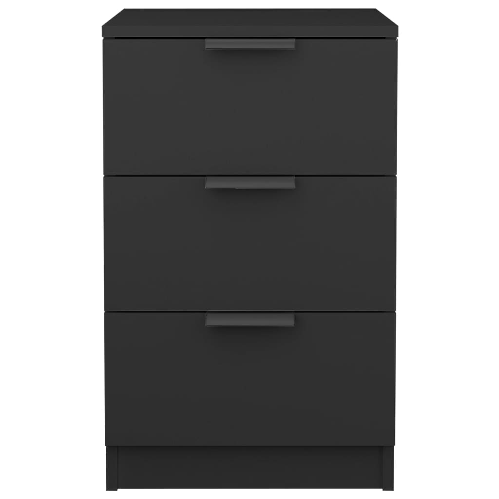 Bedside table black 40x36x65 cm