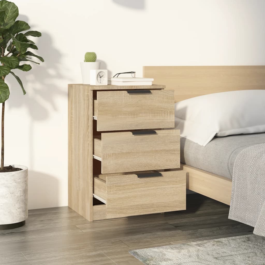 Tables de chevet 2 pcs. Chêne Sonoma 40x36x65 cm