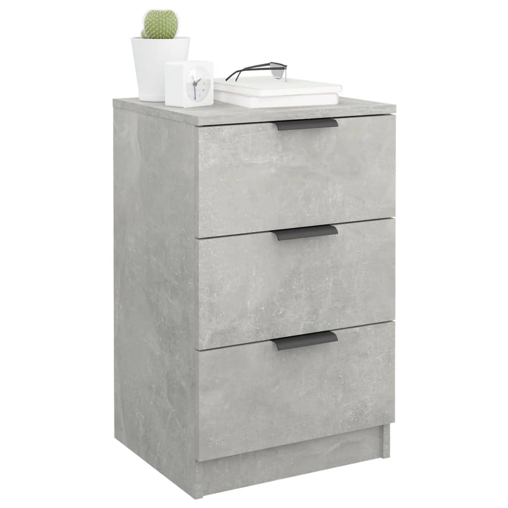 Bedside tables 2 pcs. Concrete grey 40x36x65 cm