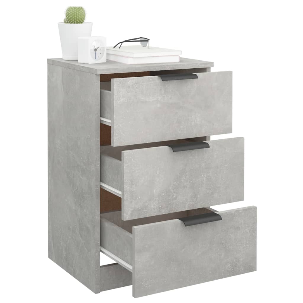 Bedside tables 2 pcs. Concrete grey 40x36x65 cm