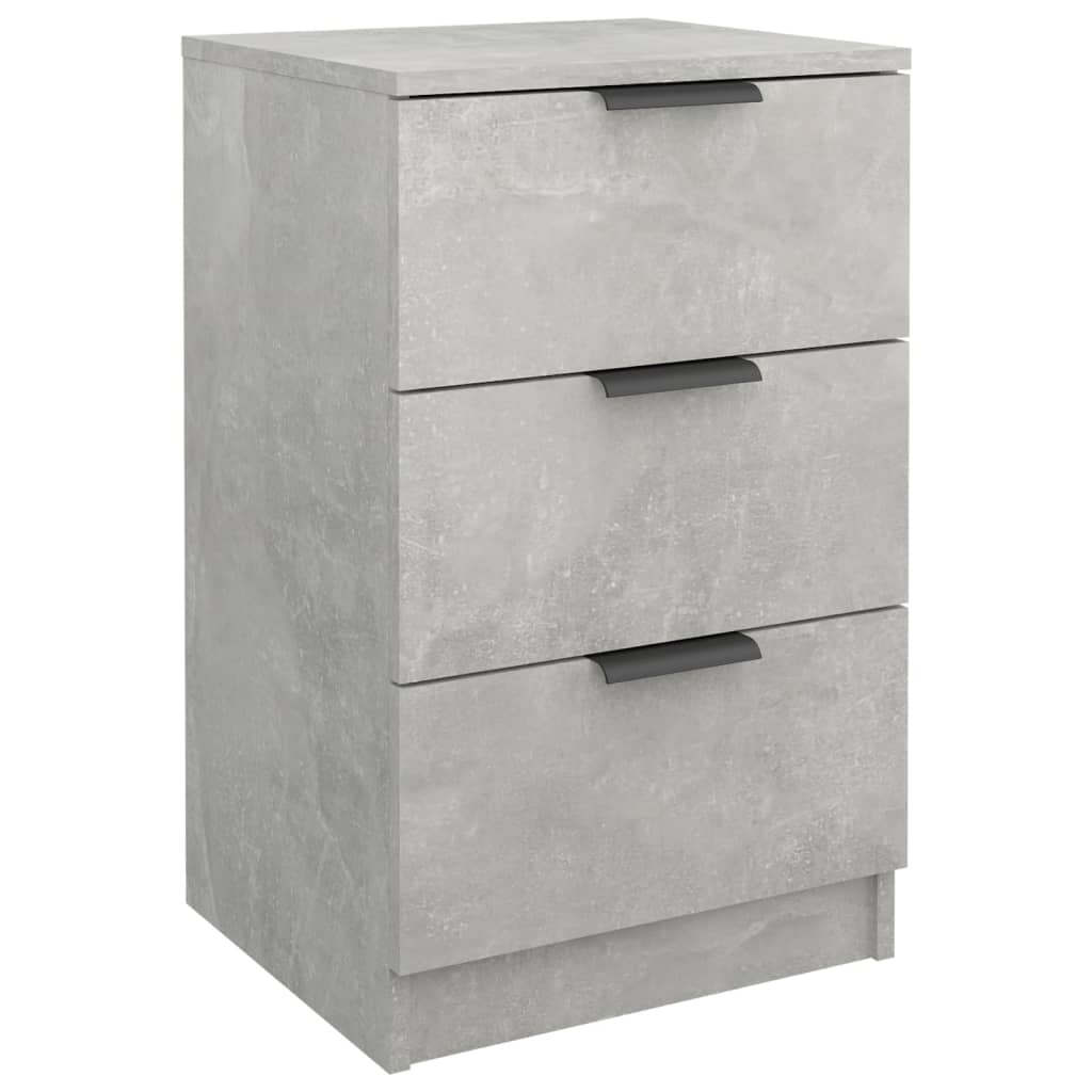 Bedside tables 2 pcs. Concrete grey 40x36x65 cm