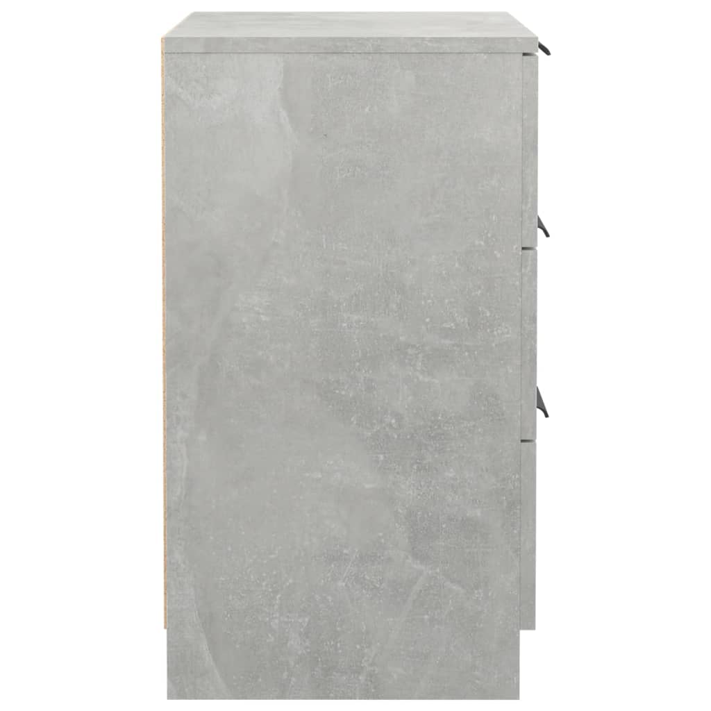 Bedside tables 2 pcs. Concrete grey 40x36x65 cm