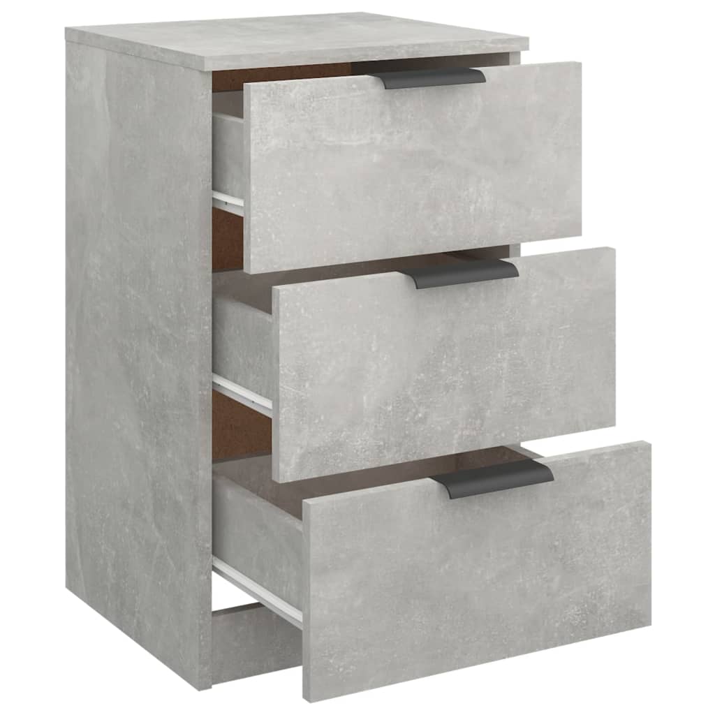 Bedside tables 2 pcs. Concrete grey 40x36x65 cm