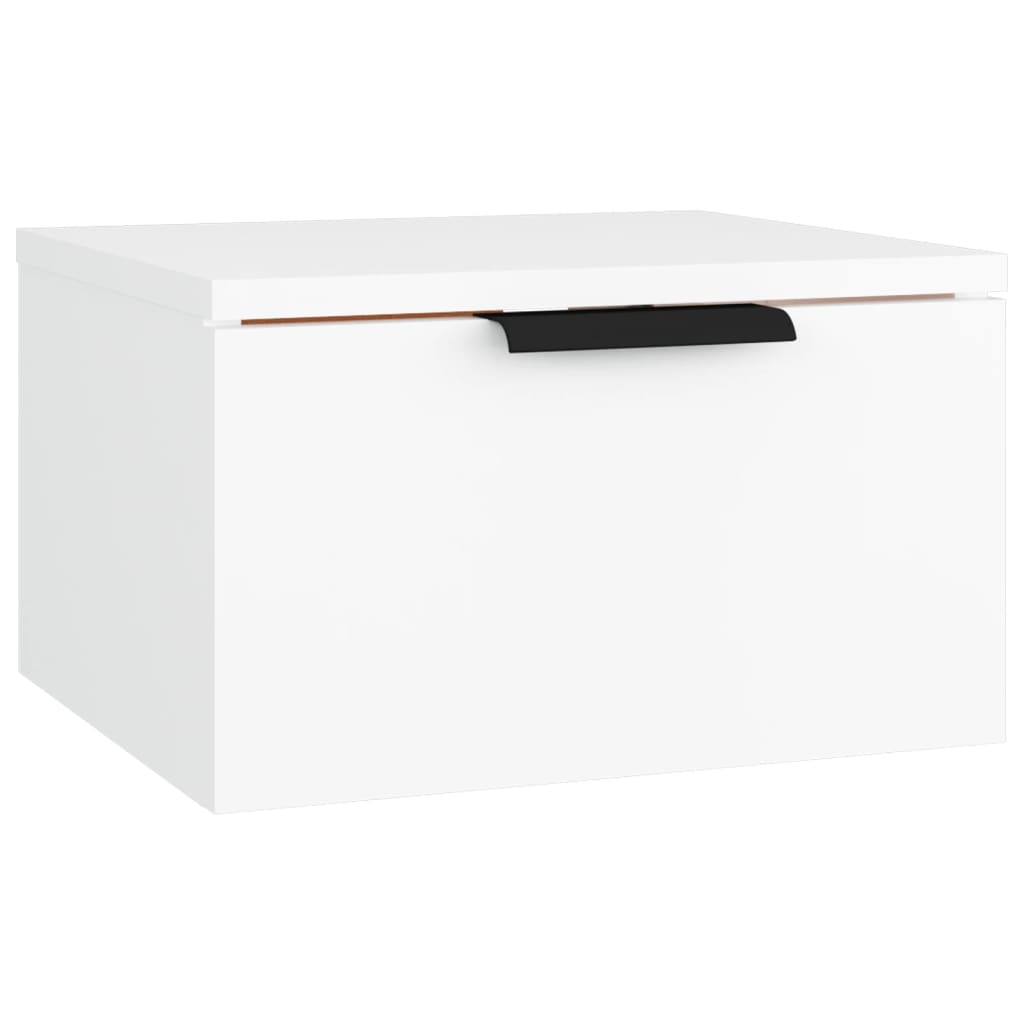Wall Bedside Table White 34x30x20 cm