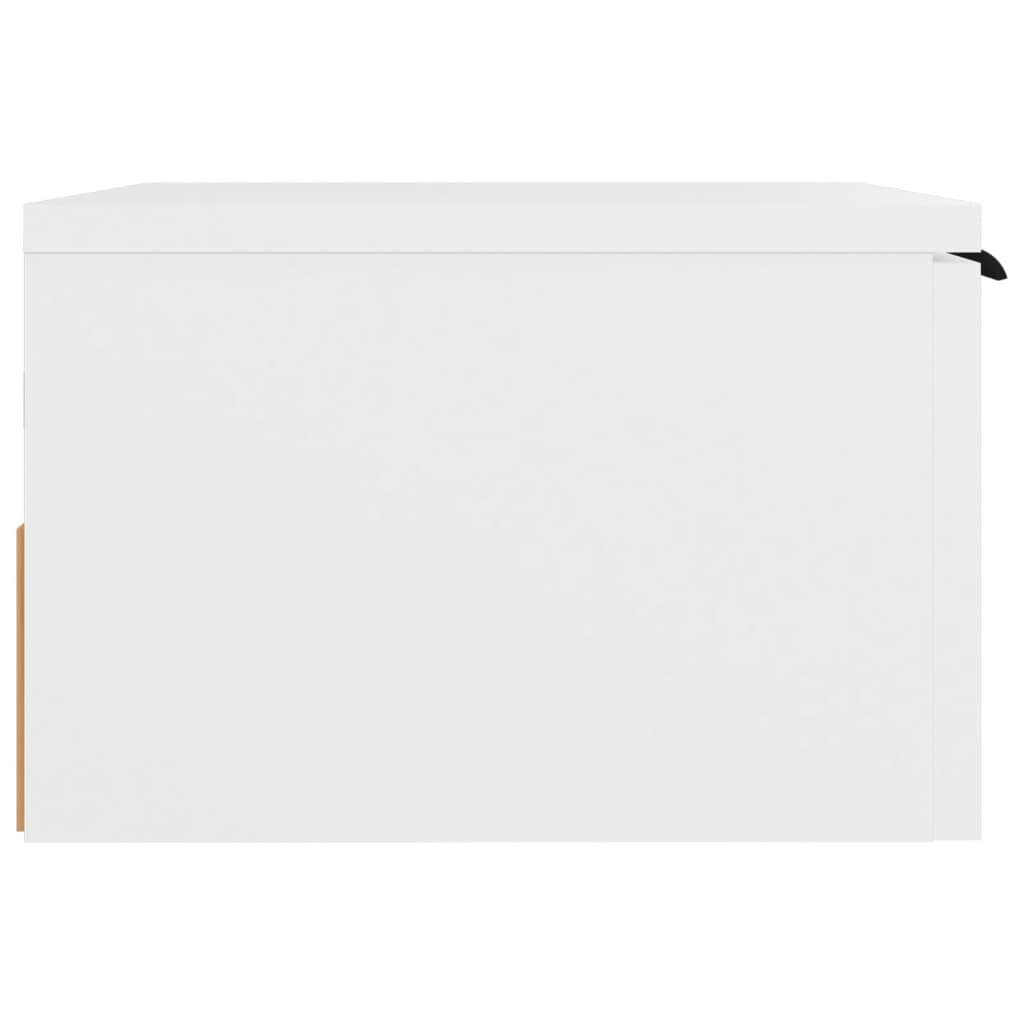 Wall Bedside Table White 34x30x20 cm