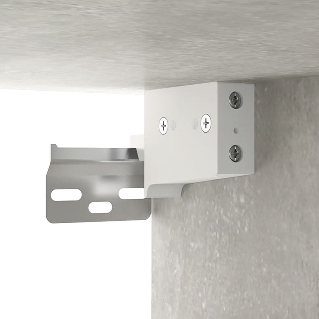 Wall-mounted bedside tables 2 pcs. Concrete grey 34x30x20 cm