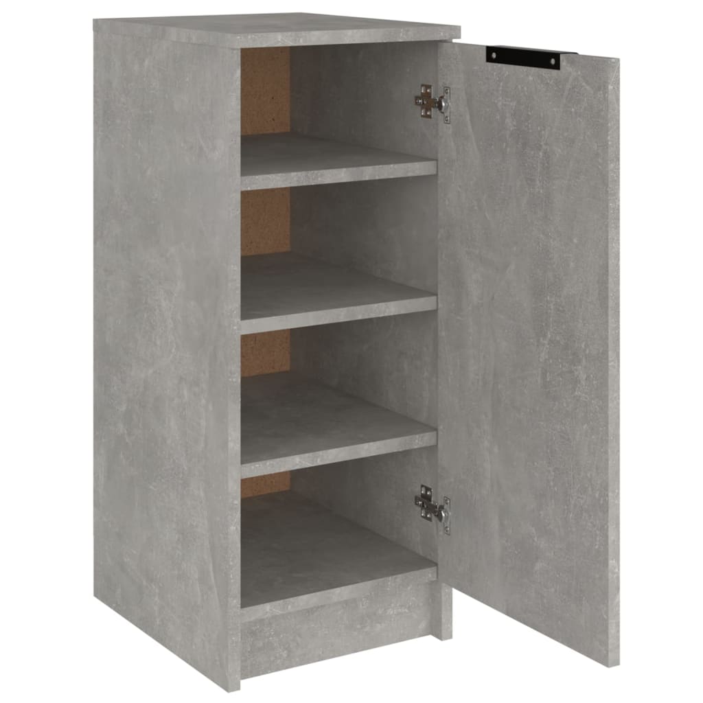 Étagère à chaussures gris béton 30x35x70 cm en bois