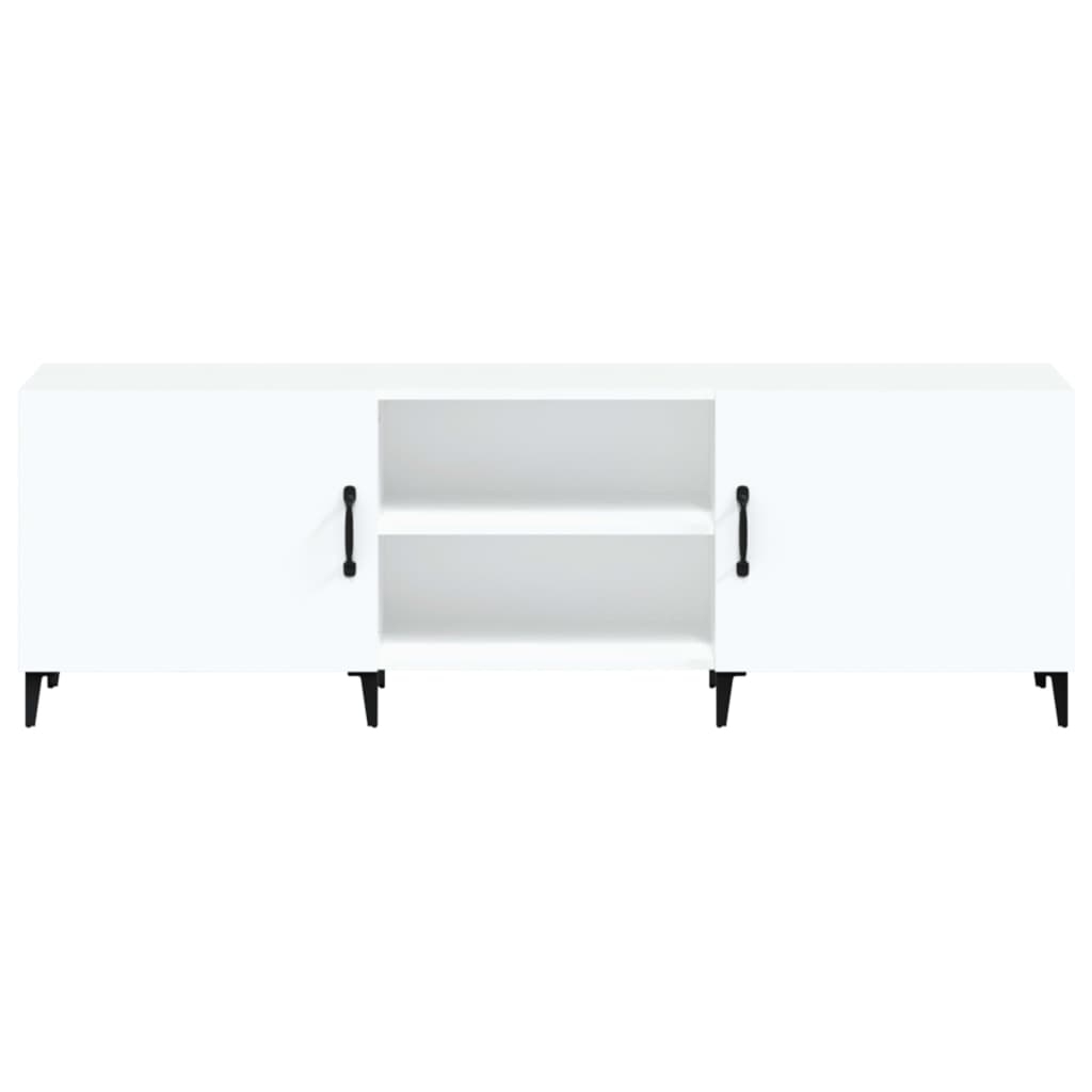 TV Cabinet White 150x30x50 cm Wood Material