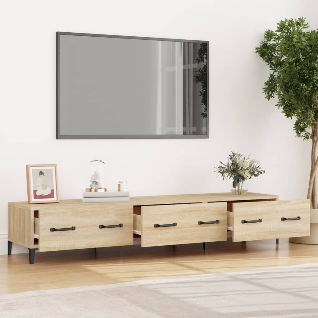 Meuble TV chêne Sonoma 150x34,5x30 cm matériau bois