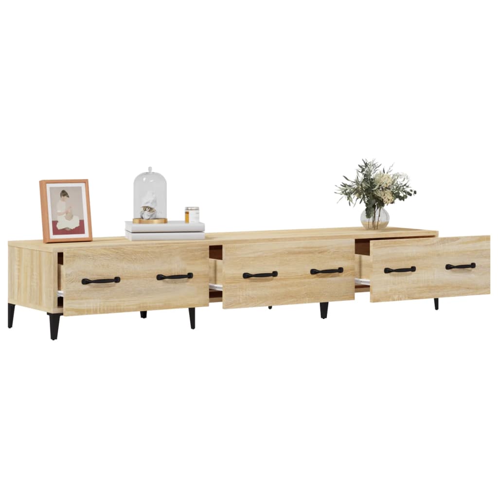 Meuble TV chêne Sonoma 150x34,5x30 cm matériau bois
