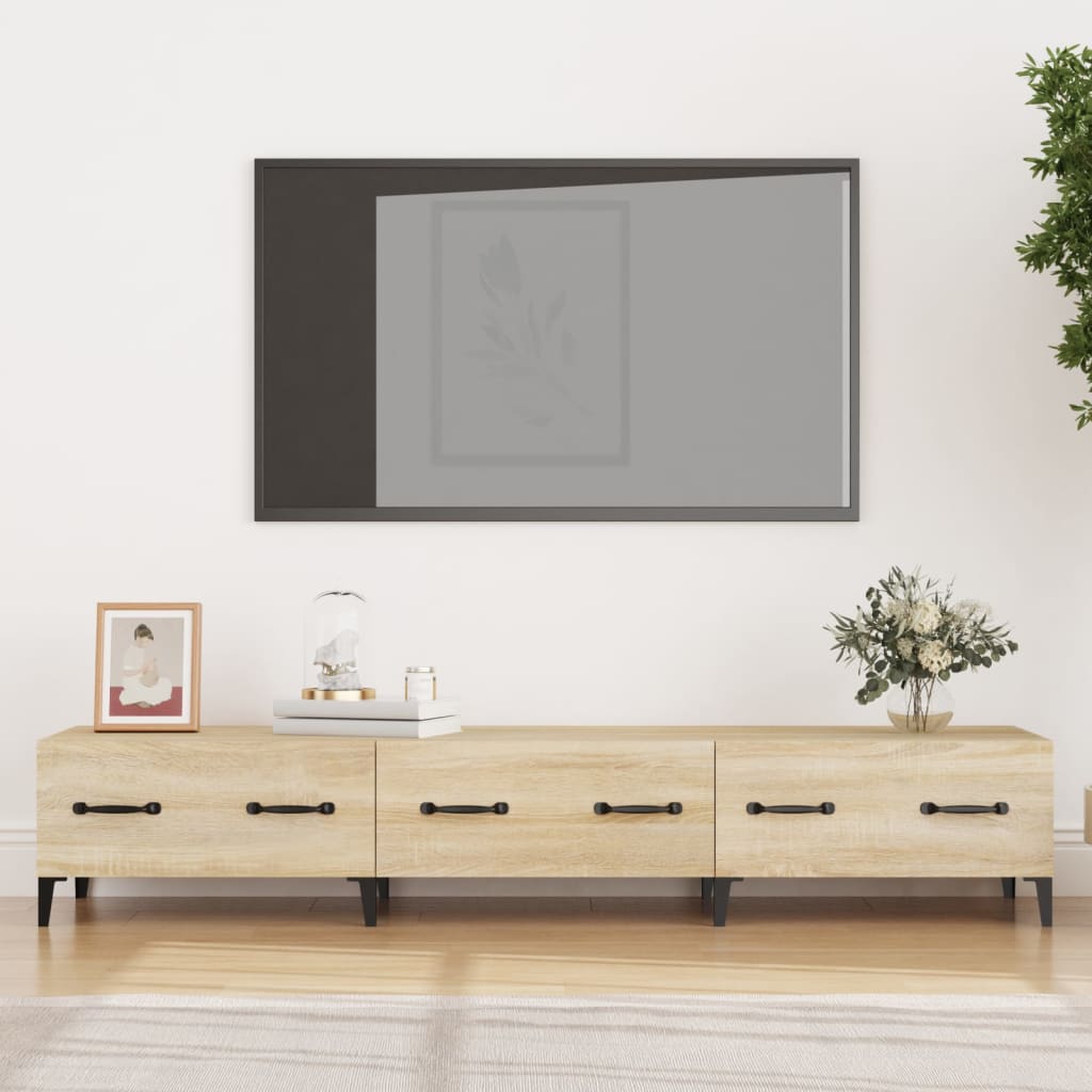 Meuble TV chêne Sonoma 150x34,5x30 cm matériau bois