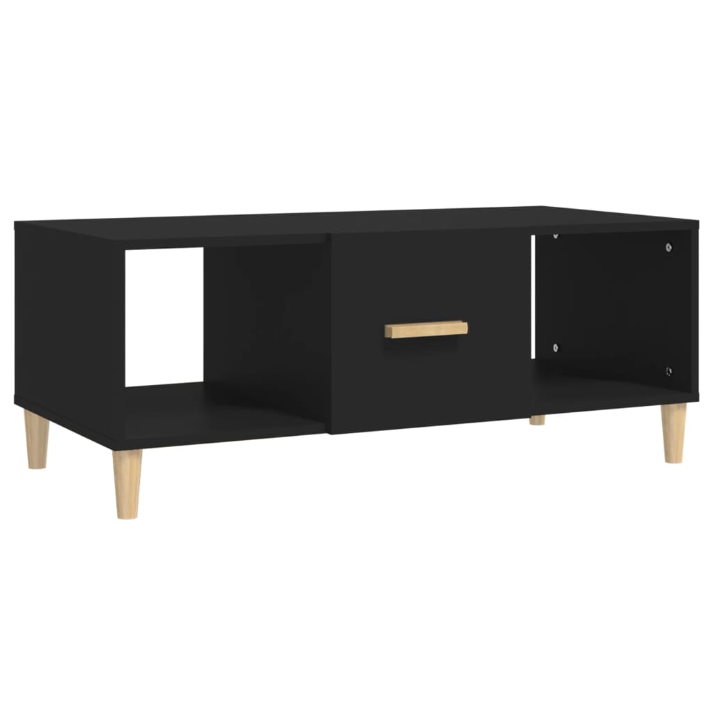 Coffee Table Black 102x50x40 cm Wood Material