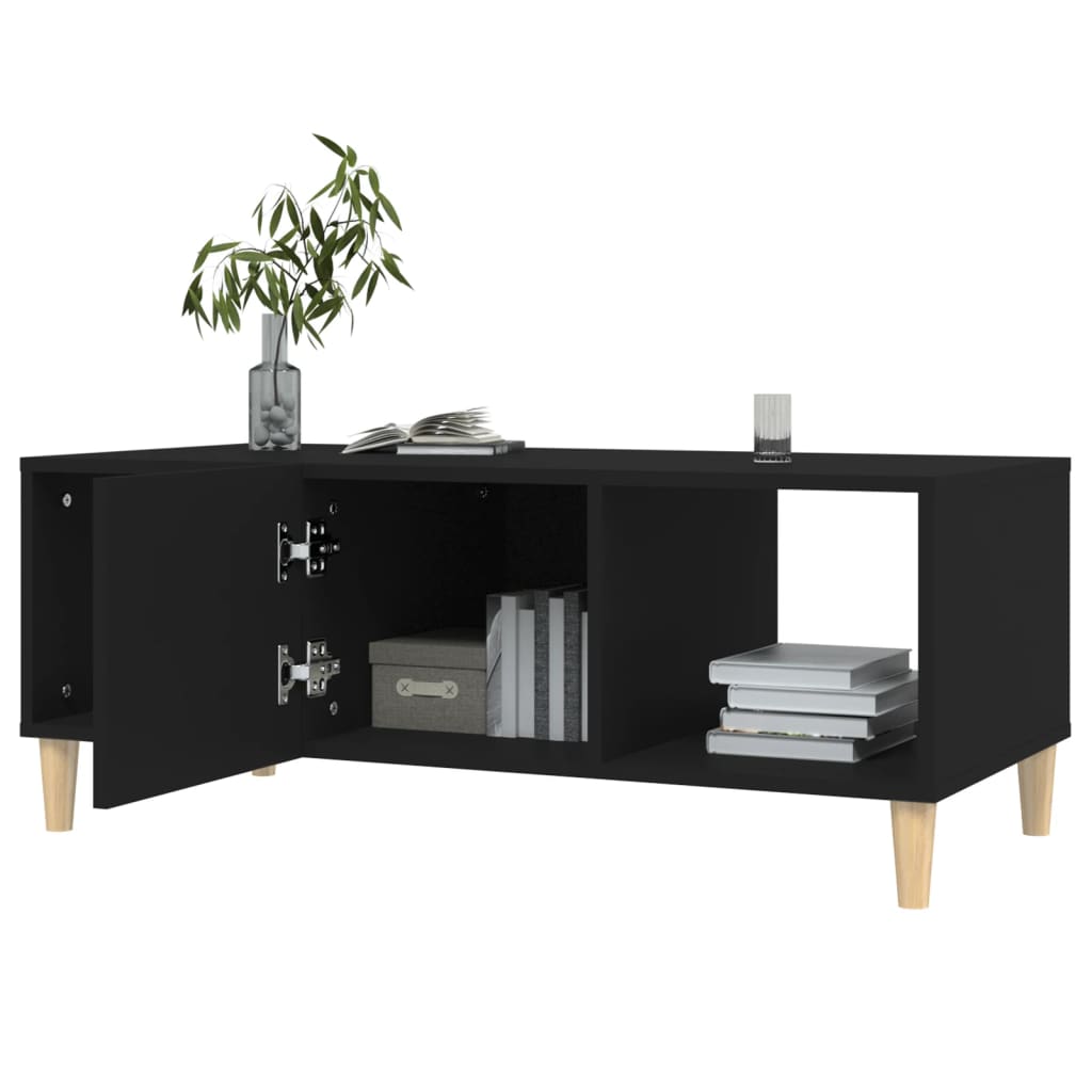 Coffee Table Black 102x50x40 cm Wood Material