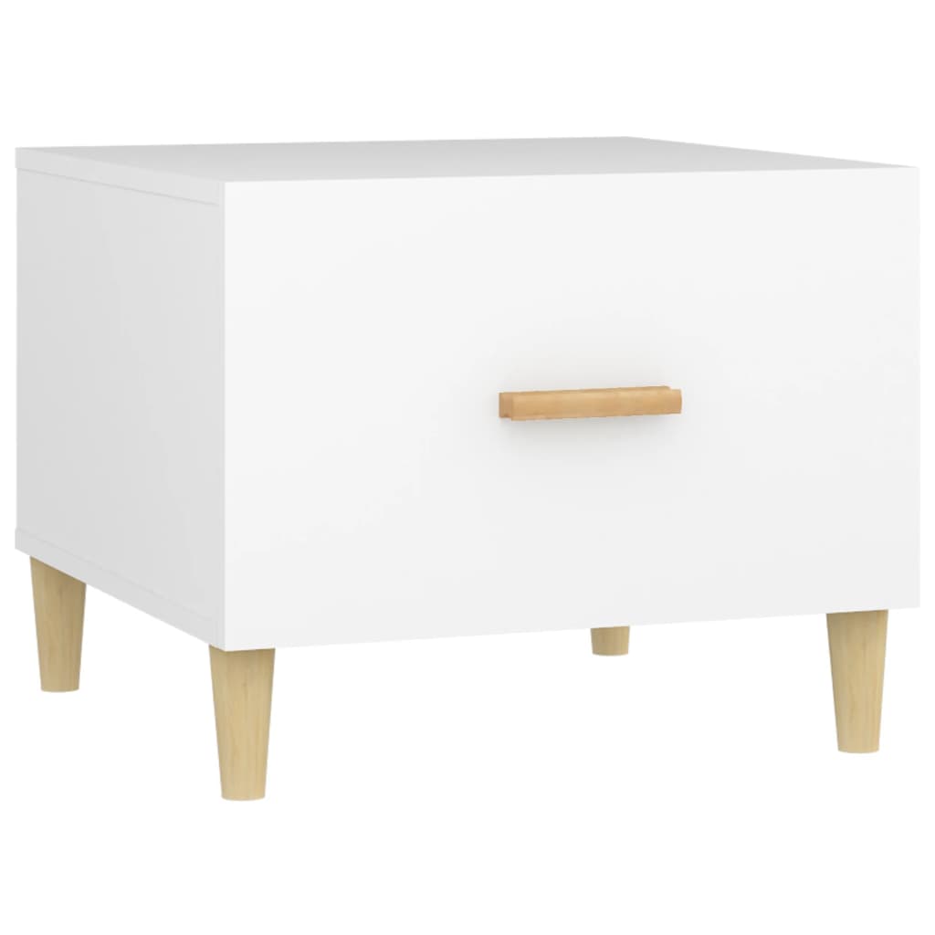 Coffee Tables 2 pcs. White 50x50x40 cm Wood Material